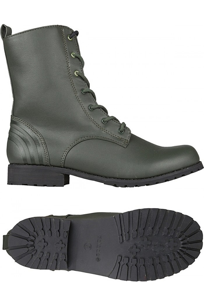Adidas Neo Military - дамски ботуши от естествена кожа
